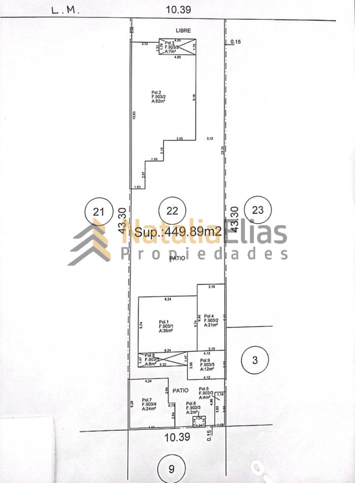 Lote en zona Constitucion con viviendas a reciclar o demoler 